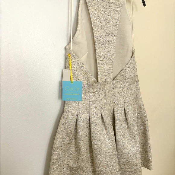 CeCe By Cynthia Steffe Racerback Pleated Skirt Mini Party Dress - Picture 3 of 12